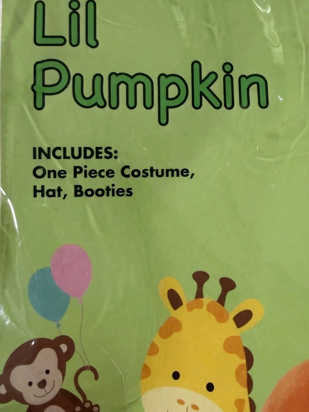 Spirit Infant Lil Pumpkin Costume - Orange & Black with Green Accents - Picture 2 of 5